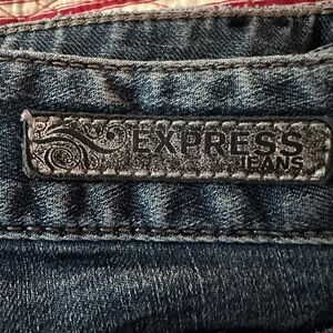 Express Blue Jeans with Classic Indigo and Contrast Stitching